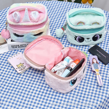 Factory OEM wholesale Cute Organizer Popular Cosmetics Bags For Kids With Handle